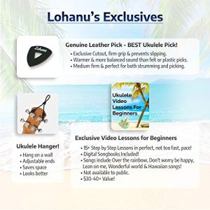 Ukulele Concert Size Bundle From Lohanu (LU-C) 2 Strap Pins Installed FREE Uke - Image 4