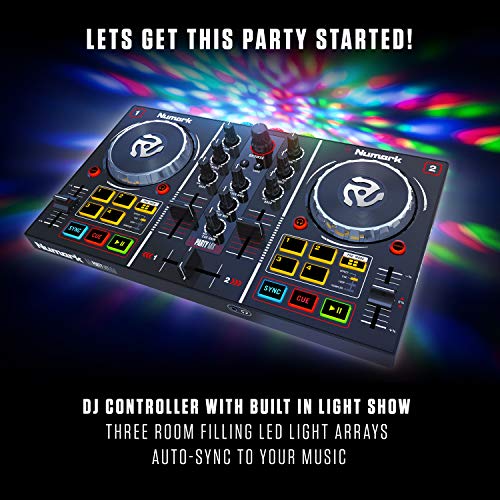 Numark Party Mix | Beginners DJ Controller for Serato DJ Intro With 2 Channels