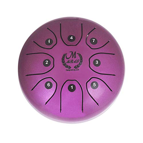 5.5 Inch Mini Steel Tongue Drum with Musical Mallet and Travel Bag