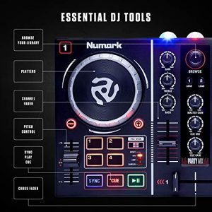 Numark Party Mix | Beginners DJ Controller for Serato DJ Intro With 2 Channels - Image 4