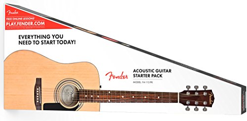 Fender Dreadnought Acoustic Guitar - Natural Bundle