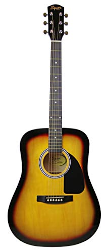 Fender Squier Dreadnought Acoustic Guitar - Sunburst Bundle with Gig Bag