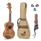 Hola! Music Laser Engraved Mahogany Concert Ukulele Bundle