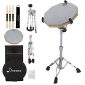 Donner Drum Practice Pad With Snare Drum Stand Adjustable Kit