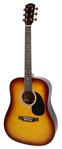 Fender Squier Dreadnought Acoustic Guitar - Sunburst Bundle with Gig Bag