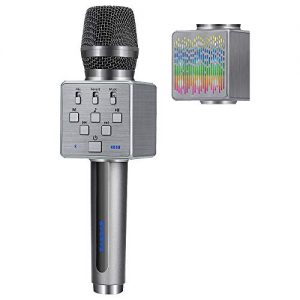 BONAOK 2019 Upgraded Wireless Bluetooth Karaoke Microphone