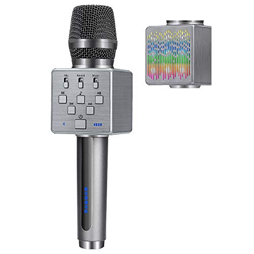 BONAOK 2019 Upgraded Wireless Bluetooth Karaoke Microphone