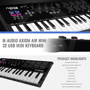 M-Audio Axiom AIR Mini 32 USB MIDI Keyboard with Focusrite Scarlett - Image 2