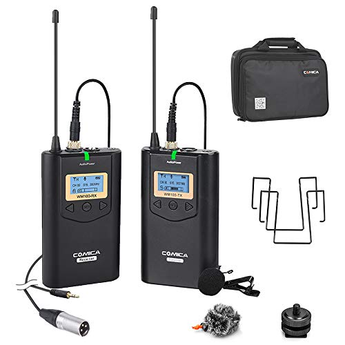 Wireless Lavalier Microphone Comica 48 Channels Professional Omnidirectional