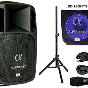 Alphasonik 12" Powered 2000W PRO DJ Amplified Loud Speaker Bluetooth