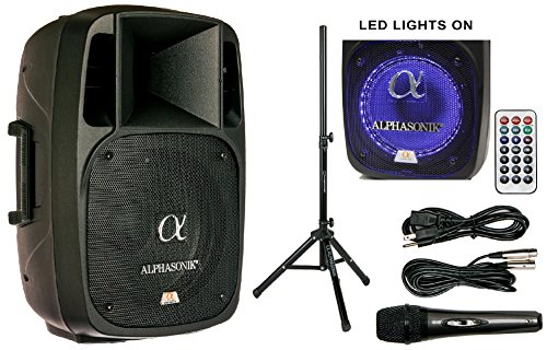 Alphasonik 12" Powered 2000W PRO DJ Amplified Loud Speaker Bluetooth