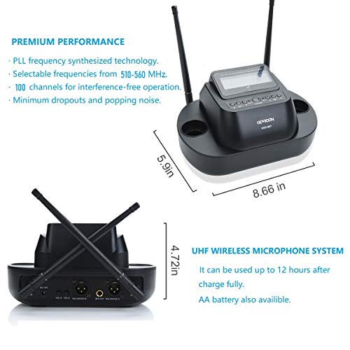 🎤 Rechargeable UHF Wireless Microphone System – Perfect Clarity for Any Event!