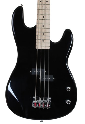 Full Size Electric Bass Guitar Starter Beginner Pack with Amp Case Strap Black