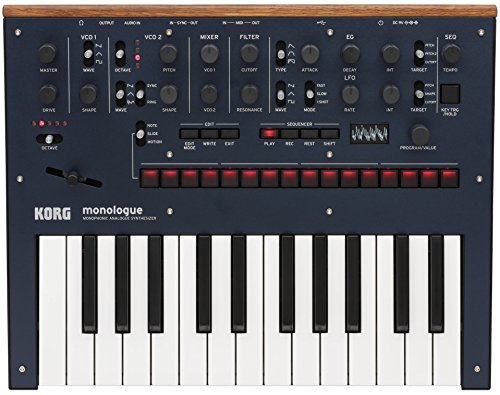 Korg Monologue Monophonic Analog Synthesizer - Blue Bundle