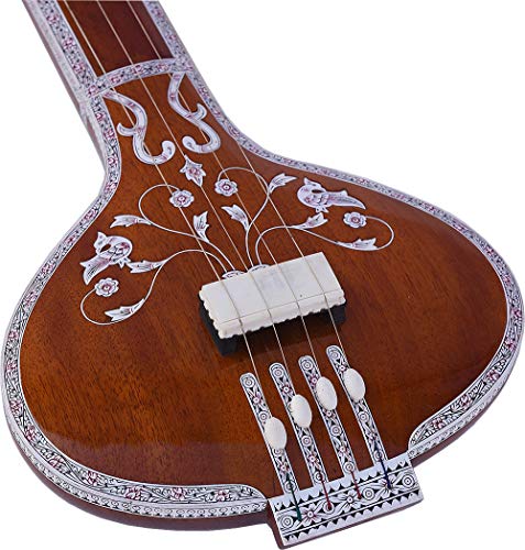 Tanpura, Tambura, Tanpuri, 4 Main String, Tun Wood, Beautiful Craft Work
