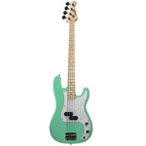 Sawtooth 4 String EP Series Electric Bass Guitar, Surf Green w/White Pearloid