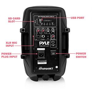 Powered PA Speaker System Active & Passive Bluetooth Loudspeakers Kit - Image 4