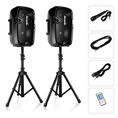 Powered PA Speaker System Active & Passive Bluetooth Loudspeakers Kit