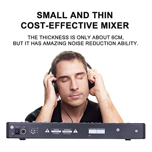 ammoon 12-Channel Mixing Console Mixer Built-in 16 DSP Effects