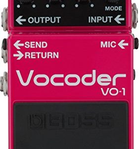 Compact BOSS VO-1 Vocoder Pedal featuring guitar and bass connectivity with expressive vocal effects. 