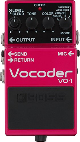 Compact BOSS VO-1 Vocoder Pedal featuring guitar and bass connectivity with expressive vocal effects. 