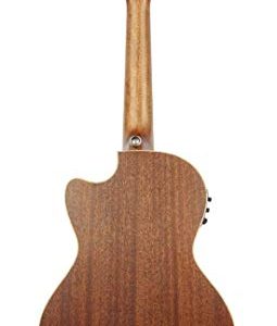 Lanikai Solid Top Cedar Tenor A/E Ukulele, Satin Finish, Bag