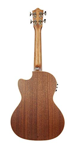 Lanikai Solid Top Cedar Tenor A/E Ukulele, Satin Finish, Bag