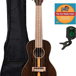 Kala Ziricote Concert Ukulele Bundle with Gig Bag, Tuner
