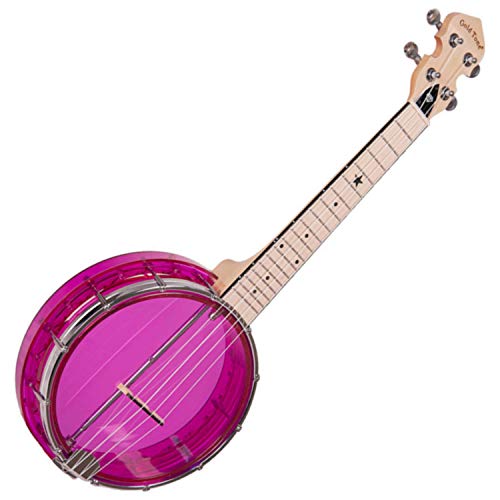Gold Tone Little Gem Amethyst Clear Banjo Ukulele Bundle