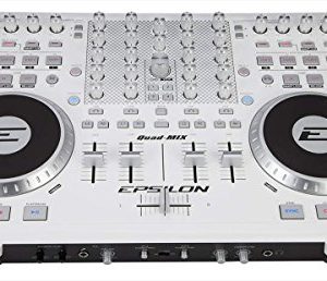 EPSILON QUADMIXWHITE 4 Deck USB Professional MIDI DJ Controller White