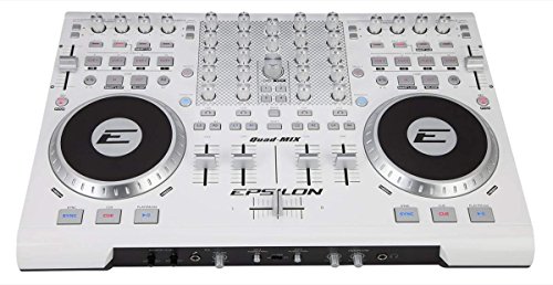 EPSILON QUADMIXWHITE 4 Deck USB Professional MIDI DJ Controller White