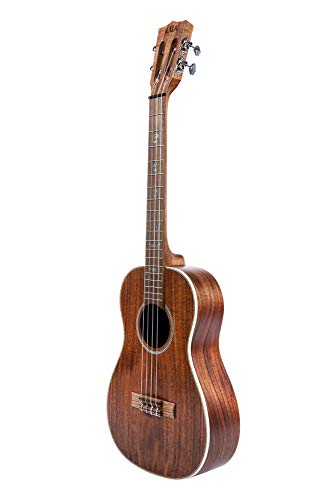 Kala Solid Acacia Series Baritone 4 String Ukulele w/Tweed Case Bundle