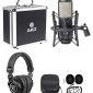 Studio Condenser Recording Podcasting Microphone Mic+Case+Headphones