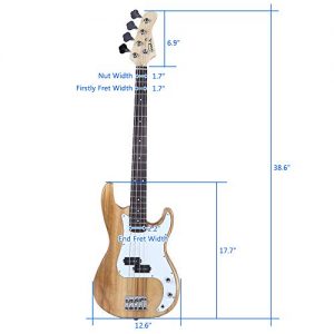 GP Left-Hand Electric Bass Guitar Cord Wrench Tool Burlywood - Image 4