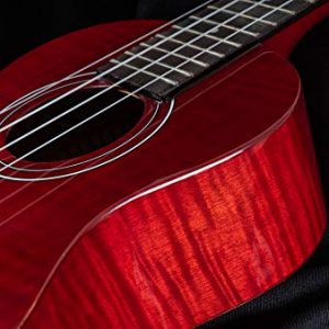 Oscar Schmidt OU2FTR Flame Trans Red, Concert Ukulele Bag Pack - Image 4