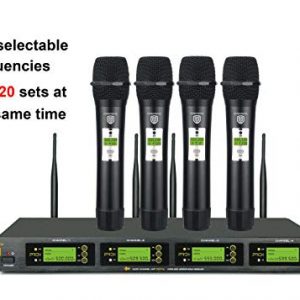 PRORECK UHF 4 Channel Wireless Microphone System