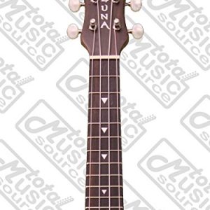 Luna Mahogany Tattoo Concert Ukulele LEFTY w/Strings,Tuner & CP - Image 4