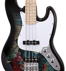 Electric Bass Guitar with Magical Graphic - Jazz Bass Type - Image 2