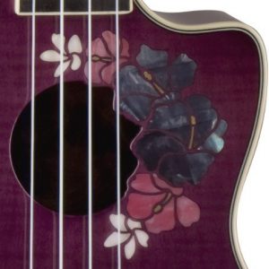 Luna Flora Series Floral Flamed Maple Concert Ukulele - Image 3
