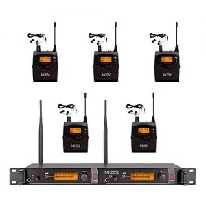 Wireless in Ear Monitor System 5 Receivers Audio UHF Transmitter
