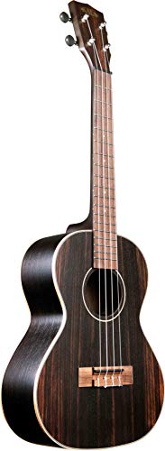 Kala Striped Ebony Tenor Ukulele Bundle with Gig Bag, Tuner