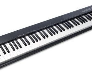 Alesis Q88 88-Key USB MIDI Keyboard Controller with pitch, modulation wheels, and USB connectivity, ideal for music production. 