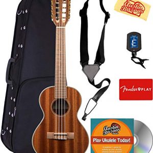 Kala KA-8 Mahogany 8-String Tenor Ukulele Bundle with Hard Case