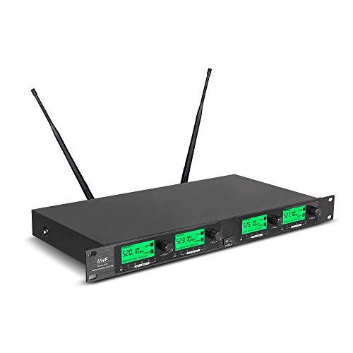 Wireless Microphone System UHF 4 Channel Microphone