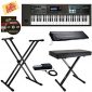 Roland Synthesizer Bundle with Roland Damper Pedal, Adjustable Stand