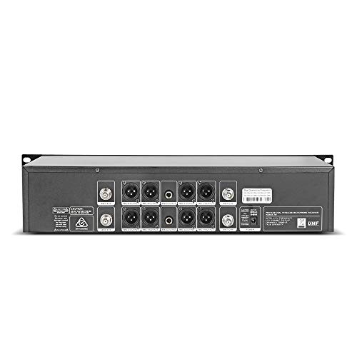 Wireless Microphone System 8 Channel Pro Audio UHF 8 Lavalier Bodypacks