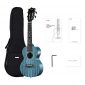 Enya Tenor Ukulele Solid Gloss Mahogany 26 Inch Wiping Blue