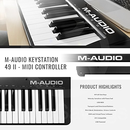 M-Audio Keystation 49 MK3 Compact 49-Key USB-Powered MIDI Keyboard