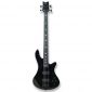 4 String Black Fretless Electric Bass, Bolt-on Maple Neck