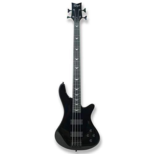 4 String Black Fretless Electric Bass, Bolt-on Maple Neck